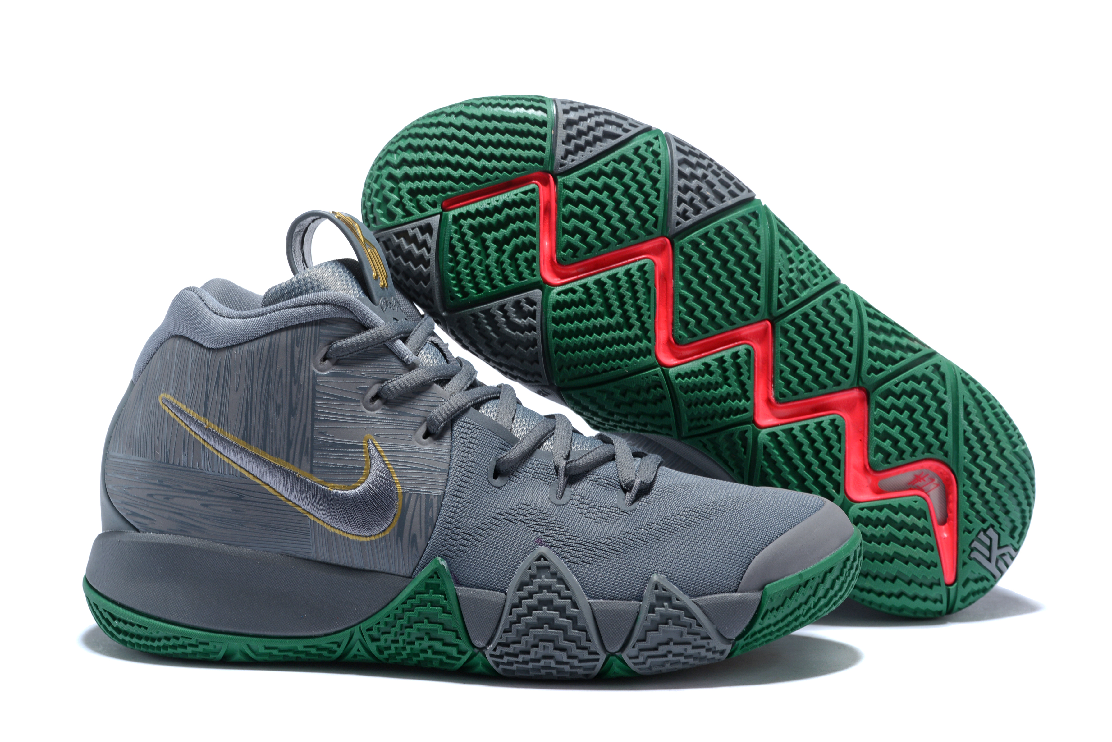 2018 Nike Kyrie 4 Grey Green Shoes